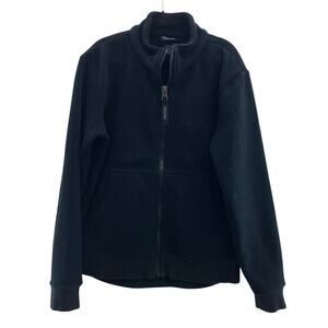 Marmot Black Full Zip Pockets Lightweight Embroidered Logo Fleece Jacket